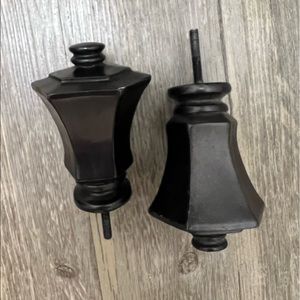 Brown Curtain Rod Ends